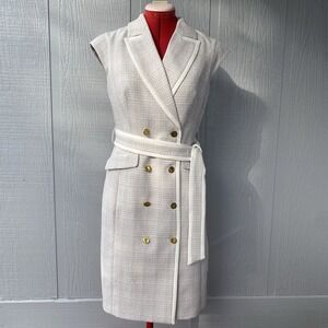 Donna Karan Women's Double Breasted Tweed Dress. Size 4 DKNY